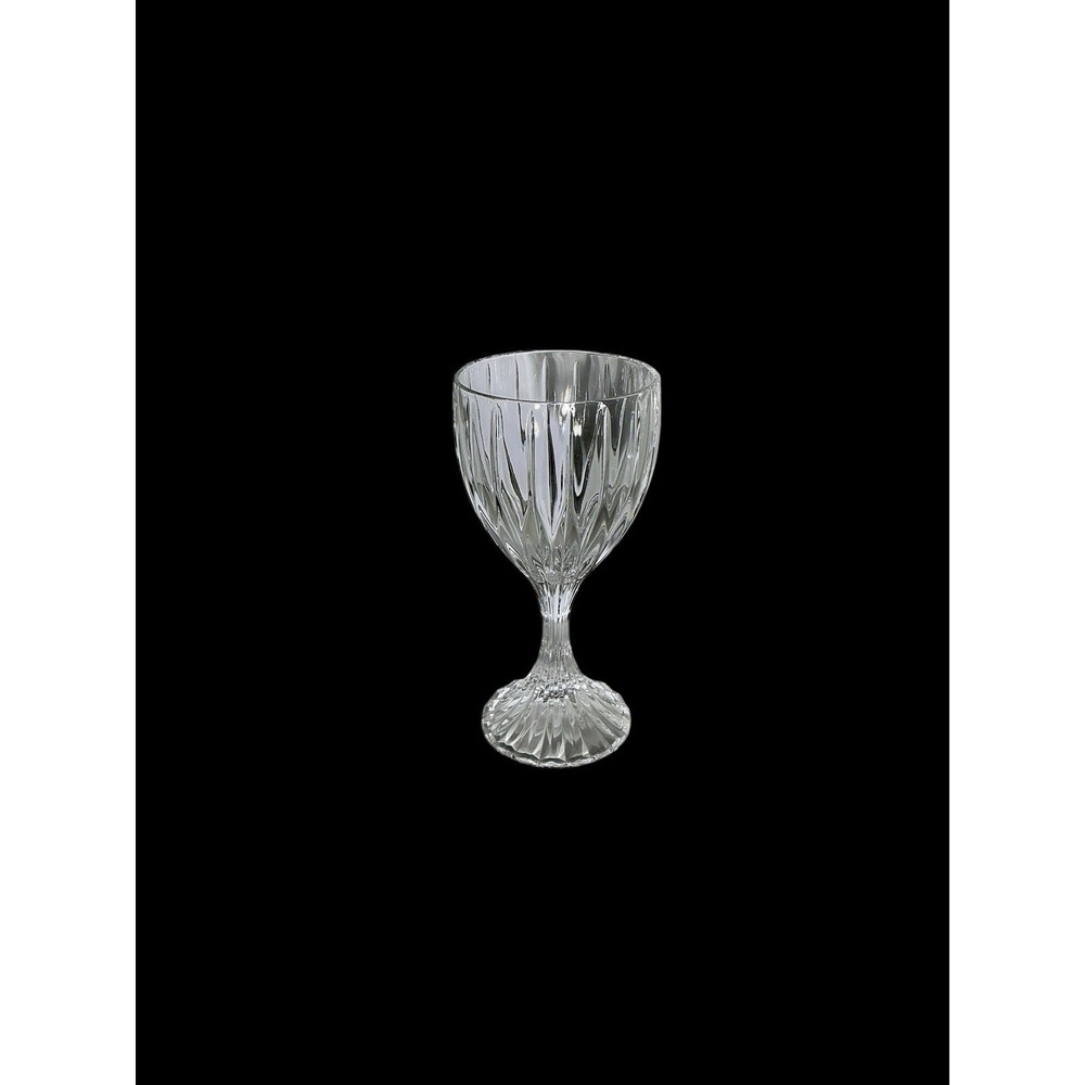 Vtg Discontinued Mikasa "Park Lane" Lead Crystal Fluted Water Goblet 6.75" Tall